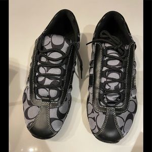 Women’s Coach sneakers size 7 black sateen